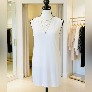 Peony High Low Split Hem White Tunic Top - Small, EUC